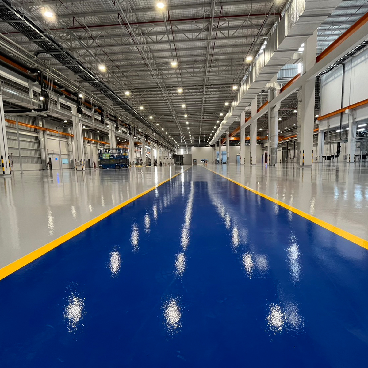 งานตีเส้นด้วยวัสดุ Epoxy Coating : Ricco Floor EC-80